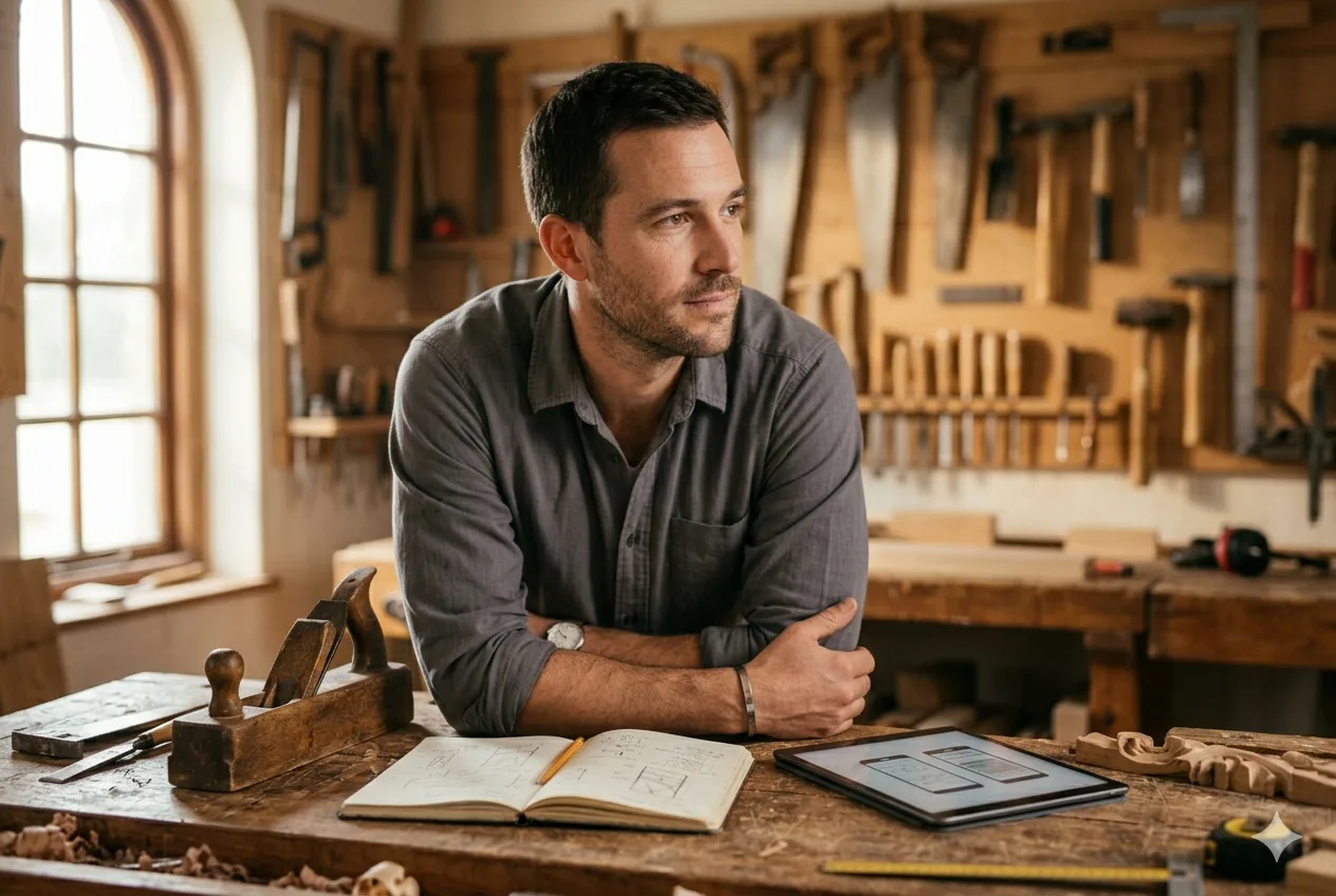 Maler bei der Arbeit — Beispiel einer von Dein Compagnon gebauten Handwerker-Website