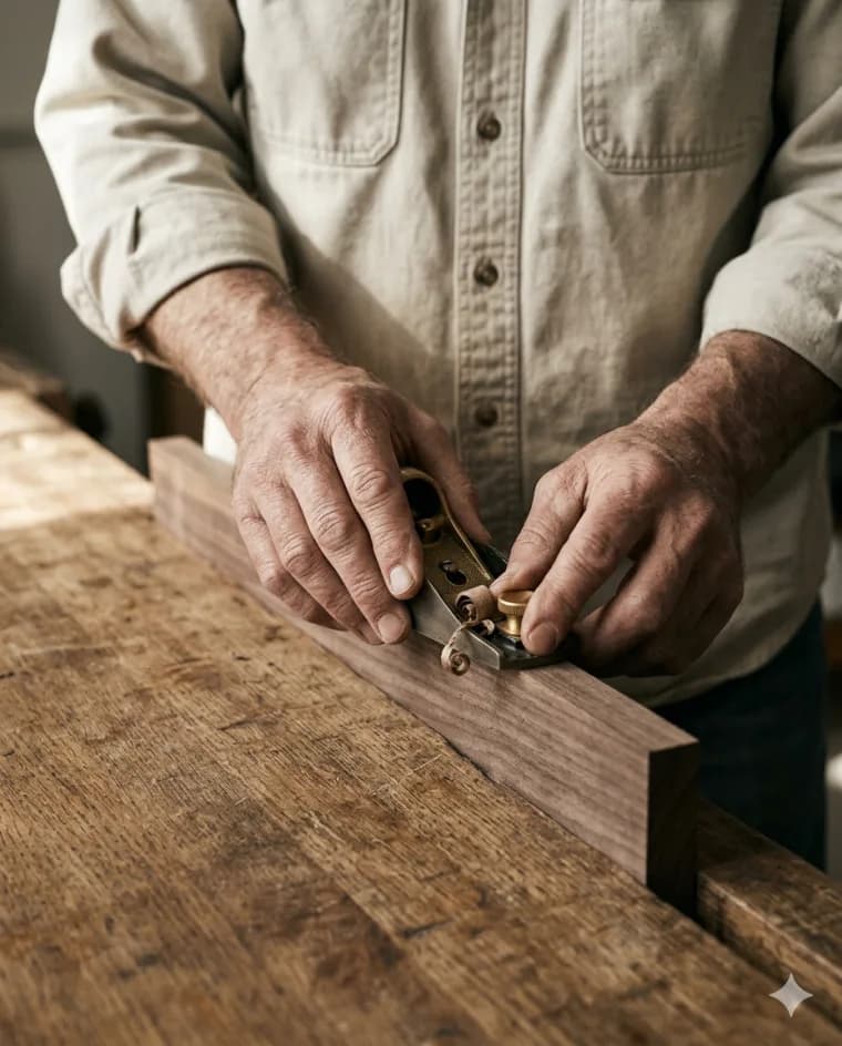 Holzblock, Kupferrohr und Stein auf Leinen